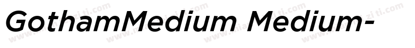 GothamMedium Medium字体转换